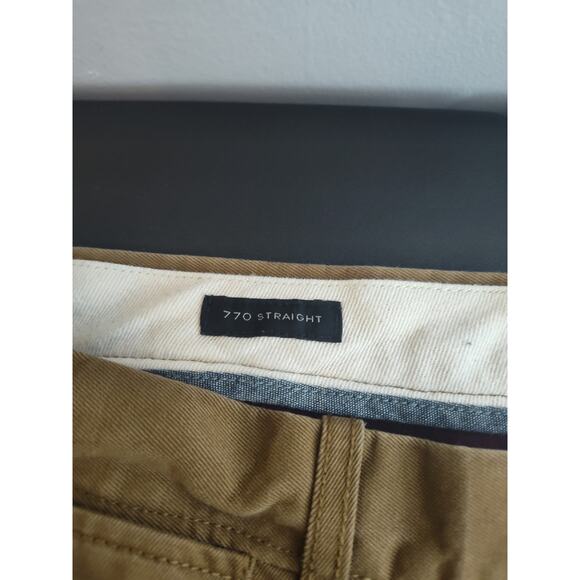 J. Crew 770 Straight Fit Flannel Lined Cabin Pant Mens 35x32 khaki - Picture 6 of 8